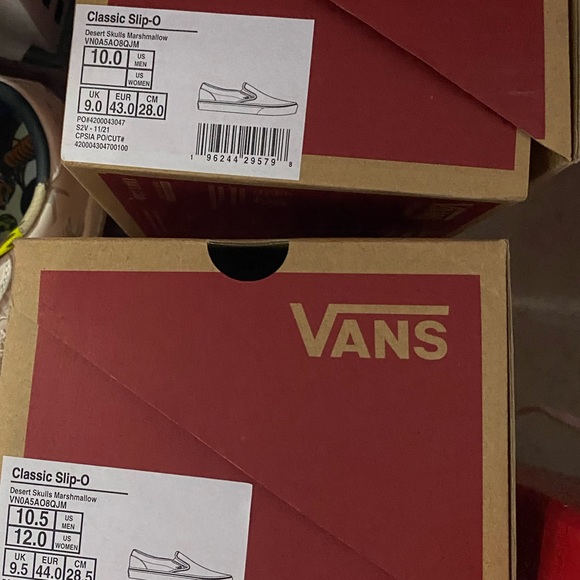 Vans Classic Slip On Desert Skulls Marshmallow White - Picture 9 of 9